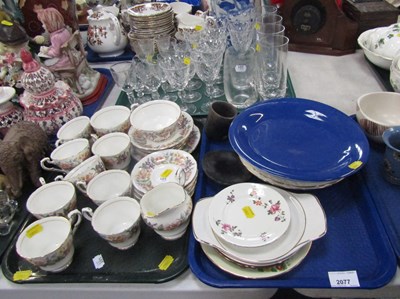 Lot 2077 - Ceramics and glassware, including Paragon part...