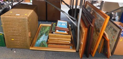 Lot 2056 - A gold painted Lloyd Loom style linen bin, a...