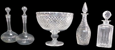 Lot 544 - A group of cut glassware, comprising a...