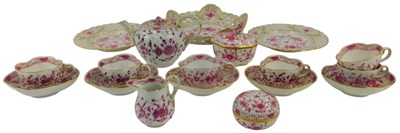 Lot 556 - A Meissen porcelain harlequin tea service,...