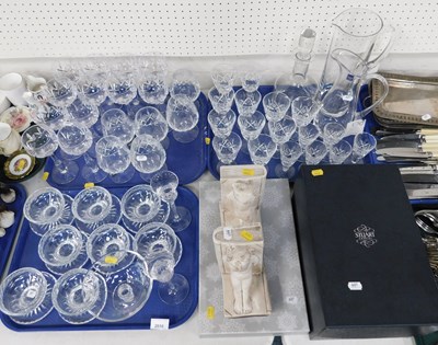 Lot 2010 - Glassware, including wine glasses, sundae...