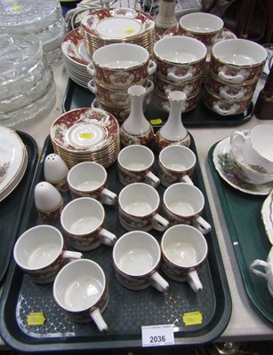 Lot 2036 - A Churchill part dinner service, decorated...