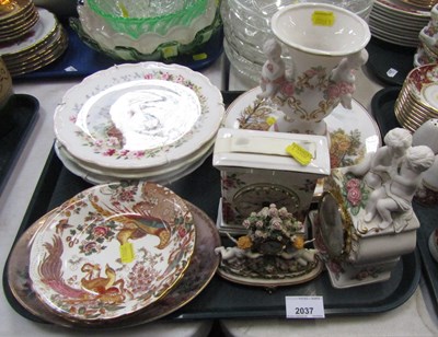 Lot 2037 - Decorative ceramics, including a vase with...