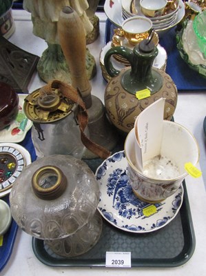 Lot 2039 - A Langley type brown and green stoneware jug...