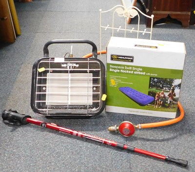 Lot 2054 - A Highlander single air bed (boxed), a site...