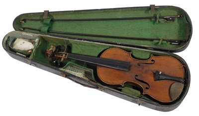 Lot 662 - A Wolff Brothers violin, two piece back,...
