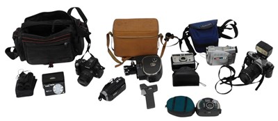 Lot 664 - Cameras and optical equipment, to include a...
