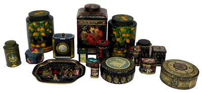 Lot 669 - A group of bygone tins, etc., to include...