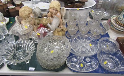 Lot 2071 - Four large ceramic angels, a Price and...