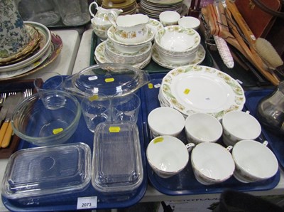 Lot 2073 - Glassware, including kitchen glassware, butter...