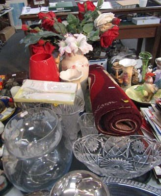 Lot 2152 - Ceramics and glassware, including large cut...