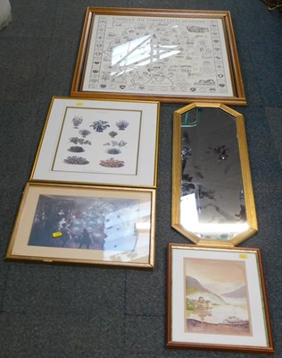 Lot 2162 - Various pictures and prints, and a framed...