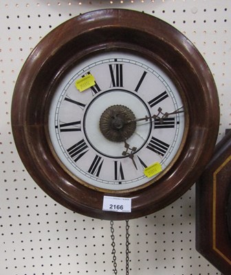 Lot 2166 - A chain driven wall clock, with Roman numerals...