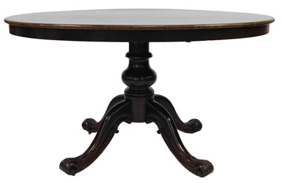 Lot 744 - A Victorian rosewood breakfast table, the oval...