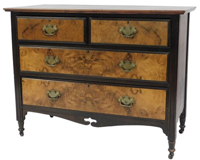 Lot 760 - An Edwardian mahogany and burr walnut...