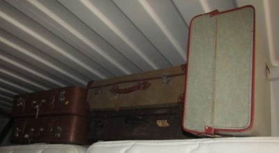 Lot 1105 - Five vintage suitcases.
