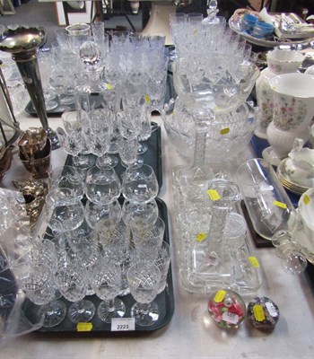 Lot 2223 - Glassware, including dressing table set with...