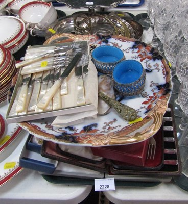 Lot 2228 - Silver plated wares, including Elkington...