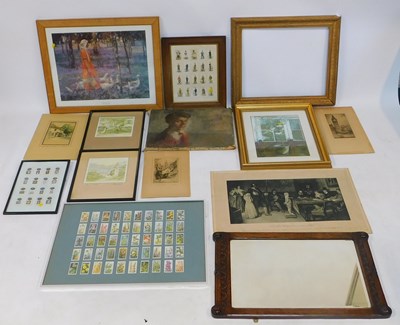 Lot 2239 - Pictures and prints, including gilt framed and...