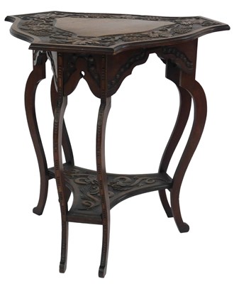 Lot 769 - A late Victorian mahogany two tier window...