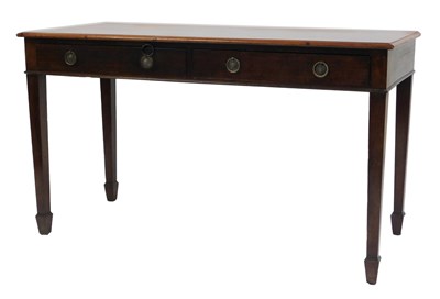 Lot 777 - A 19thC mahogany side table, the top with a...
