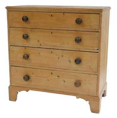 Lot 780 - A Victorian pine chest of drawers, the top...
