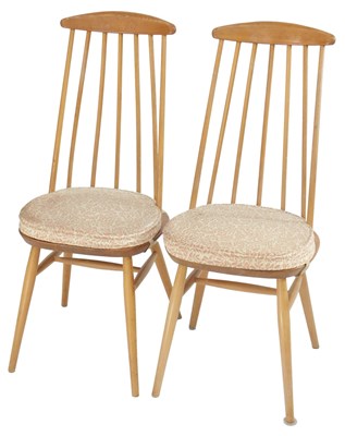 Lot 785 - A pair of Ercol style elm and beech dining...