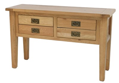 Lot 808 - A contemporary oak side table, the rectangular...