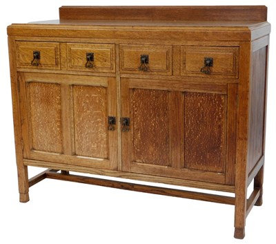 Lot 815 - A Waring and Gillow oak sideboard, the top...