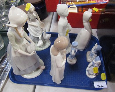 Lot 2242 - Ceramic figures, including Nao and others. (AF,...