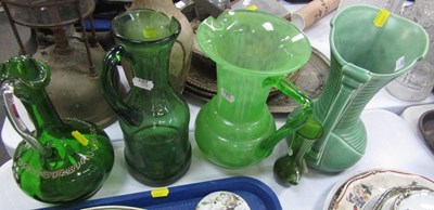 Lot 2259 - A Sylvac 3244 green jug, 3244, three large...