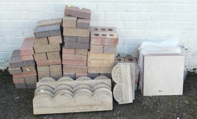 Lot 1141 - A quantity of bricks and tiles.