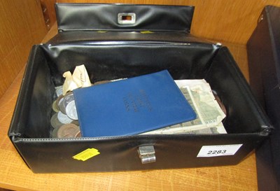 Lot 2283 - A small cassette case containing a quantity of...