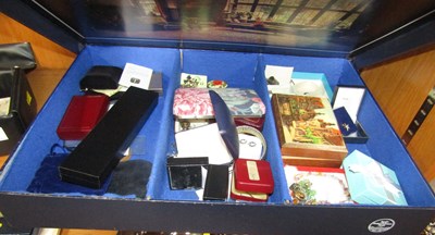 Lot 2284 - A large jewellery case containing various...