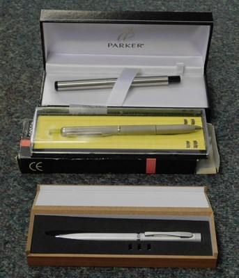 Lot 2298 - Three vintage ballpoint pens, all cased.