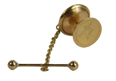 Lot 302A - A Masonic tie pin, engraved with a set square...