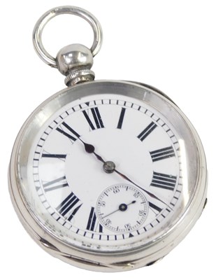 Lot 338 - A late 19thC gentleman's pocket watch, open...