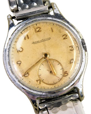 Lot 337 - A Jaeger-LeCoultre chrome plated cased...