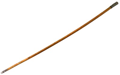 Lot 113 - A bamboo swagger stick, with silver end pommel,...