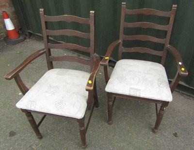 Lot 1094A - Two ladder back dining chairs.