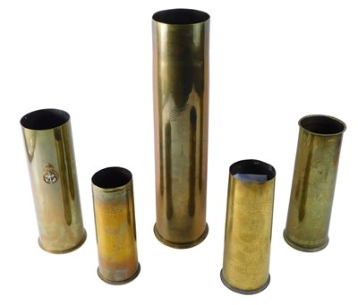 Lot 119 - A large calibre German WWI 1915 dated shell...