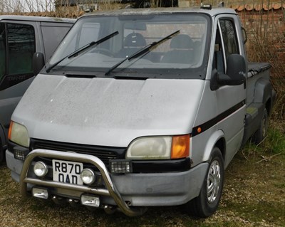 Lot 11 - A Ford Transit flatbed van, Registration R870...