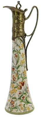 Lot 527A - An Art Nouveau style porcelain ewer, decorated...