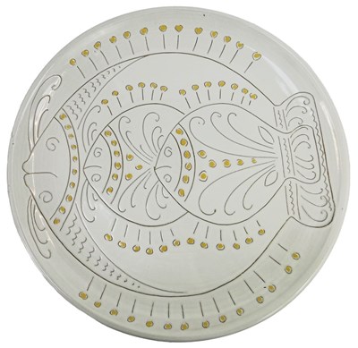 Lot 663b - G. Farci. Studio abstract charger, inscribed...