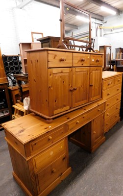 Lot 1504 - A group of furniture, to include a pine...