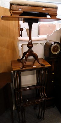 Lot 1544 - A group of furniture, to include a nest of oak...