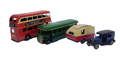 Lot 148 - Tri-ang Minic clockwork vehicles, including a...