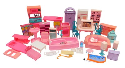 Lot 153 - Barbie furniture, including table and chairs,...