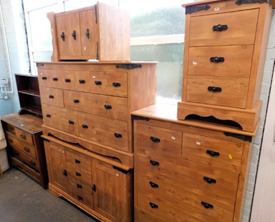 Lot 1559 - A group of furniture, including a pair of pine...