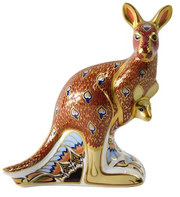 Lot 6 - A Royal Crown Derby porcelain kangaroo...